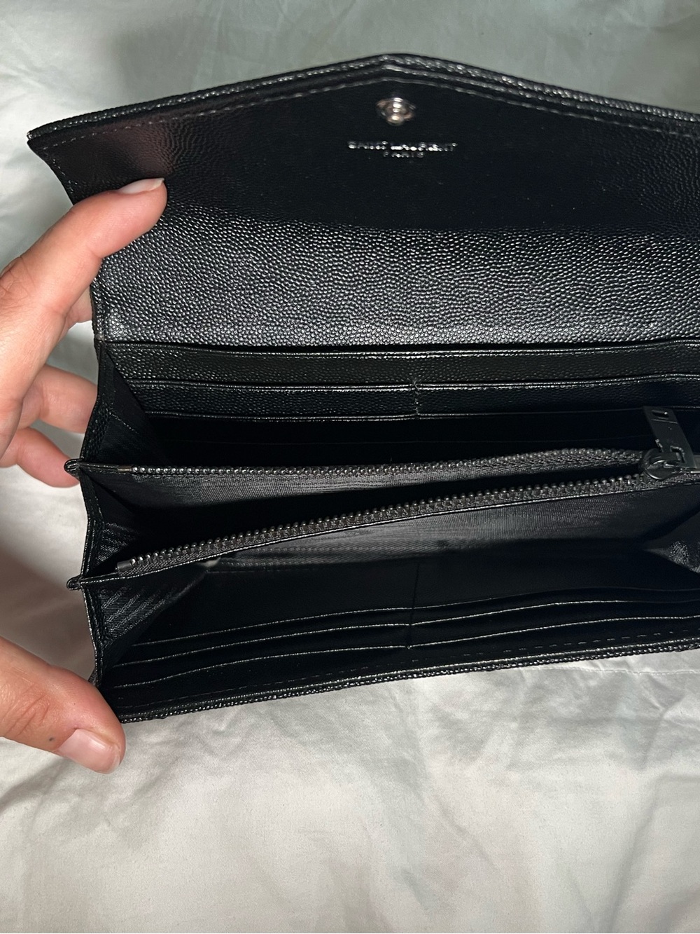 YSL Ins pired Wallet - Black “Leather” and Black Hardware - Picture 4 of 7